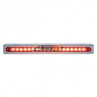 12-3/4" Stainless Light Bracket With 19 LED 12" Light Bar - Red LED/Red Lens - United Pacific 37925