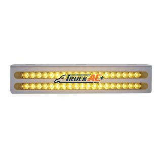 12-3/4" Stainless Light Bracket With 2X 19 LED 12" Light Bars - Amber LED/Amber Lens - United Pacific 37928