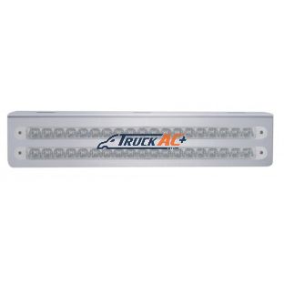 12-3/4" Stainless Light Bracket With 2X 19 LED 12" Light Bars - Amber LED/Clear Lens - United Pacific 37930