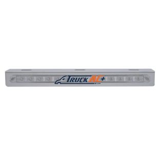 12-3/4" Stainless Light Bracket With 14 LED 12" Light Bar - Amber LED/Clear Lens - United Pacific 20773