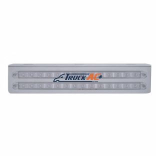 12-3/4" Stainless Light Bracket With 2X 14 LED 12" Light Bars - Red LED/Clear Lens - United Pacific 20779