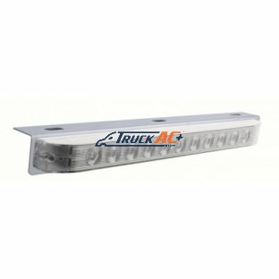 17-5/16" Stainless Light Bracket With 11 LED 17" Light Bar - Amber LED/Clear Lens - United Pacific 20903