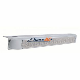 17-5/16" Stainless Light Bracket With 11 LED 17" Light Bar & Bezel - Amber LED/Clear Lens - United Pacific 20907