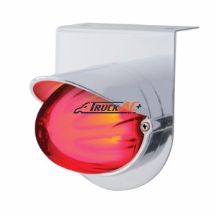 Stainless Light Bracket With 9 LED Dual Function Watermelon GloLight & Visor - Red LED/Red Lens - United Pacific 34413