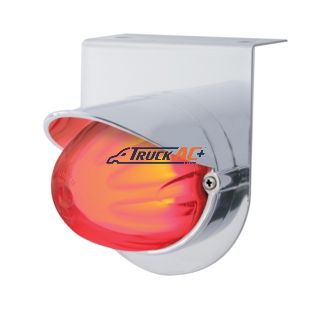 Stainless Light Bracket With 9 LED Dual Function Watermelon GloLight & Visor - Red LED/Clear Lens - United Pacific 34415