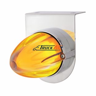 SS Bracket With 9 LED Dual Function Watermelon GloLight -Amber LED/Clear Lens - United Pacific 34449