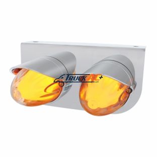 SS Bracket With Two 9 LED Dual Function GloLight Watermelon Grakon 1000 Lights & Visors -Clear Lens - United Pacific 34451