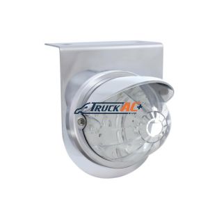 Stainless Light Bracket With 17 LED Dual Function Watermelon Light & Visor - Amber LED/Clear Lens - United Pacific 37250