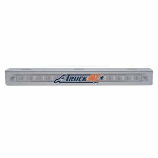 Stainless Light Bracket With 14 LED 12" Sequential Light Bar (Right to Left) - Amber LED/Clear Lens - United Pacific 37520