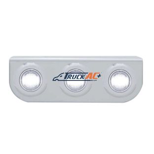 Stainless Light Bracket With 3X 3 LED 3/4" Mini Lights - White LED/Clear Lens - United Pacific 37842