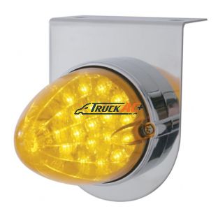 Stainless Light Bracket With 19 LED Reflector Light - Amber LED/Amber Lens - United Pacific 37885