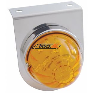 Stainless Light Bracket With 17 LED Dual Function Watermelon Lights - Amber LED/Amber Lens - United Pacific 39786