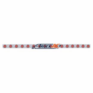 79-1/2" Stainless Bumper Light Bracket With 16X 9 LED 2" Lights & Visors - Red LED/Red Lens - United Pacific 62738