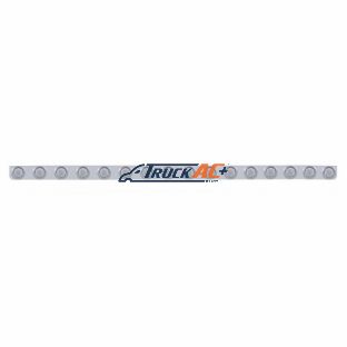 79-1/2" Stainless Bumper Light Bracket With 16X 9 LED 2" Lights & Visors - Red LED/Clear Lens - United Pacific 62739