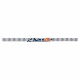 79-1/2" SS Bumper Light Bracket With 16X 9 LED 2" Reflector Lights & Visors -Amber LED/Clear Lens - United Pacific 62741