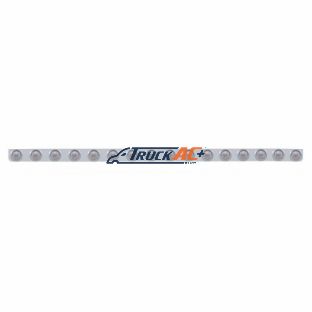 79-1/2" SS Bumper Light Bracket With 16X 9 LED 2" Beehive Lights & Visors -Amber LED/Clear Lens - United Pacific 62749