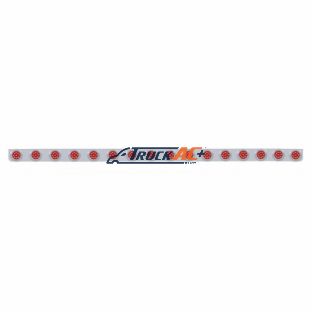 79-1/2" Stainless Bumper Light Bracket With 16X 9 LED 2" Lights & Bezels - Red LED/Red Lens - United Pacific 62838