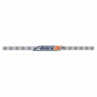 79-1/2" SS Bumper Light Bracket With 16X 9 LED 2" Reflector Lights & Bezels -Amber LED/Clear Lens - United Pacific 62841