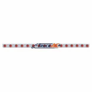79-1/2" SS Bumper Light Bracket With 16X 9 LED 2" Reflector Lights & Bezels -Red LED & Lens - United Pacific 62842