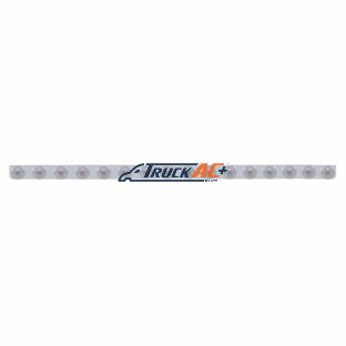 79-1/2" SS Bumper Light Bracket With 16X 9 LED 2" Beehive Lights & Bezels -Red LED/Clear Lens - United Pacific 62851