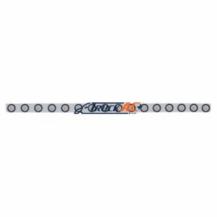 79-1/2" Stainless Bumper Light Bracket With 16X 9 LED 2" Light & Grommets - Red LED/Clear Lens - United Pacific 62939