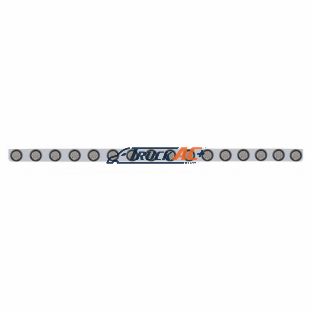 79-1/2" SS Bumper Light Bracket With 16X 9 LED 2" Reflector Light -Red LED/Clear Lens - United Pacific 62943