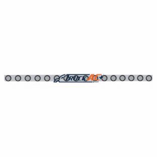 79-1/2" SS Bumper Light Bracket With 16X 7 LED 2" Reflector Light -Red LED/Clear Lens - United Pacific 62947