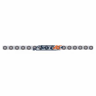 79-1/2" SS Bumper Light Bracket With 16X 9 LED 2" Beehive Light -Red LED/Clear Lens - United Pacific 62951