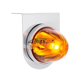 UltraBurst Glass Watermelon Light With Stainless Steel Light Bracket Kit-Amber LED/Amber Lens - United Pacific 35051