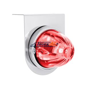 UltraBurst Glass Watermelon Light With Stainless Steel Light Bracket Kit-Red LED/Clear Lens - United Pacific 35054