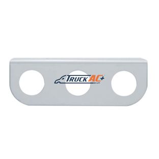 Stainless Mini Light Bracket With Three 13/16" Round Cutouts - United Pacific 20852B
