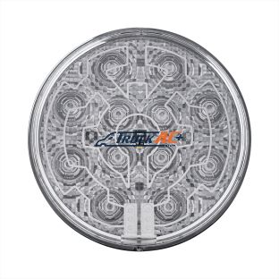 12 LED 4" Round Light (Stop, Turn & Tail) With Heated Lens - Red LED/Clear Lens - United Pacific 36073