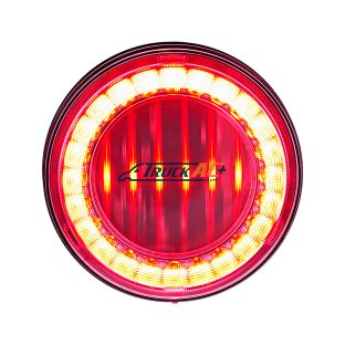 30 LED 4" Round Lumos Light I-Series (Stop, Turn & Tail) - Red LED/Clear Lens - United Pacific 36087