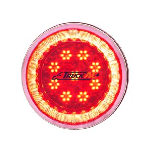 33 LED 4" Round Lumos Light S-Series (Stop, Turn & Tail) - Red LED/Clear Lens - United Pacific 36097