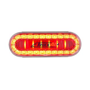 30 LED 6" Oval Lumos Light I-Series (Stop, Turn & Tail) - Red LED/Clear Lens - United Pacific 36102