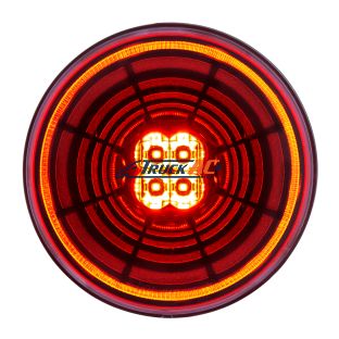 13 LED 4" Round Abyss Light (Stop, Turn & Tail) - Red LED/Red Lens - United Pacific 36564