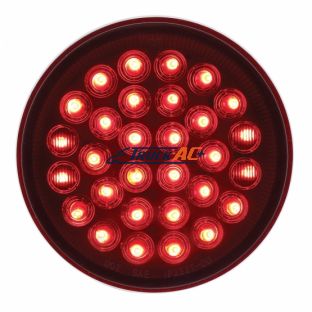 30 LED 4" Round Light (Stop, Turn & Tail) - Red LED/Red Lens - United Pacific 36832