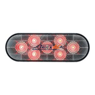 7 LED Oval Light (Stop, Turn & Tail) - Red LED/Clear Lens - United Pacific 36857