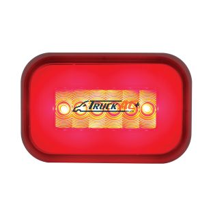 14 LED Rectangular GloLight (Stop, Turn & Tail) - Red LED/Red Lens - United Pacific 36962B