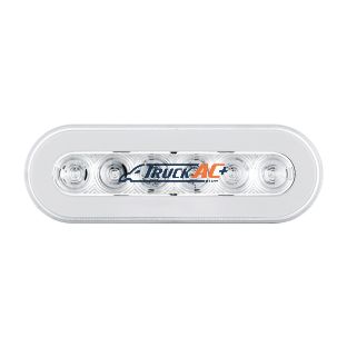 22 LED 6" Oval GloLight (Stop, Turn & Tail) - Red LED/Clear Lens - United Pacific 37130