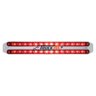 Dual 14 LED 12" Light Bars (Stop, Turn & Tail) - Red LED/Red Lens - United Pacific 37666