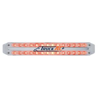 Dual 14 LED 12" Light Bars (Stop, Turn & Tail) - Red LED/Chrome Lens - United Pacific 37676
