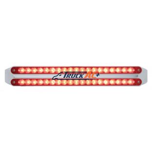 Dual 19 LED 12" Reflector Light Bars (Stop, Turn & Tail) - Red LED/Red Lens - United Pacific 37679