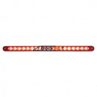 19 LED 12" Reflector Light Bar With Bezel (Stop, Turn & Tail) - Red LED/Red Lens - United Pacific 37941
