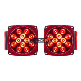 Over 80" Wide LED Submersible Combination Tail Light Kit - United Pacific 38309BK
