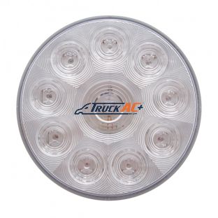 10 LED 4" Round Light (Stop, Turn & Tail) - Red LED/Clear Lens - United Pacific 38772B