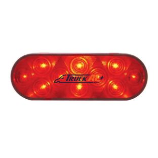 10 LED 6" Oval Light (Stop, Turn & Tail) - Red LED/Red Lens - United Pacific 38774B