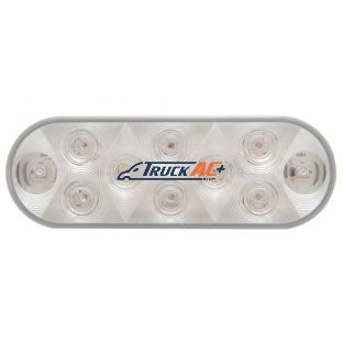 10 LED 6" Oval Light (Stop, Turn & Tail) - Red LED/Clear Lens - United Pacific 38776