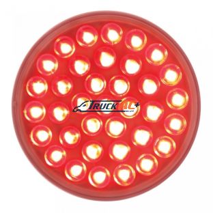36 LED 4" Round Light (Stop, Turn & Tail) - Red/Clear Lens - United Pacific 39643