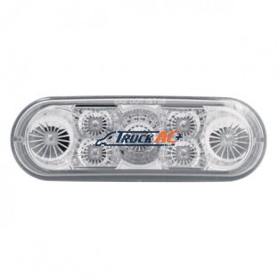 7 LED 6" Oval Reflector Light (Stop, Turn & Tail) - Red LED/Clear Lens - United Pacific 39976